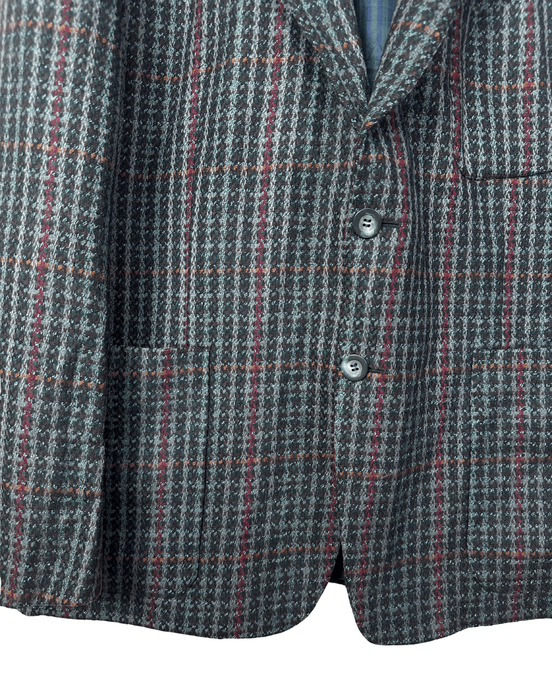 Vintage Facis Pure Virgin Woo lCheckered Blazer - Funkify