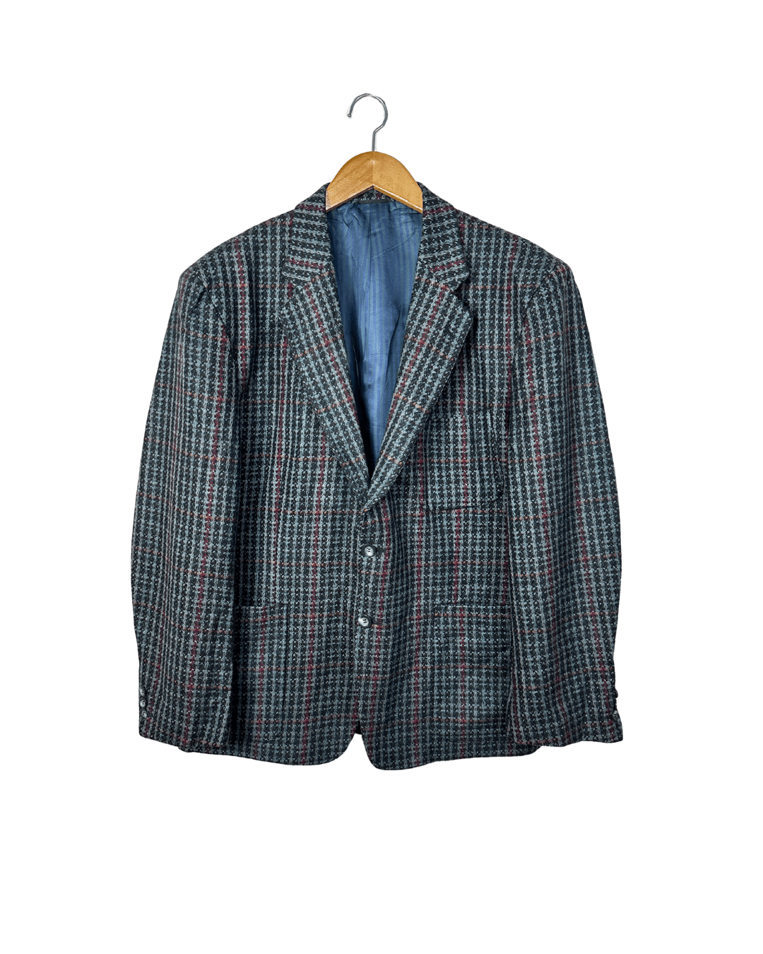 Vintage Facis Pure Virgin Woo lCheckered Blazer - Funkify