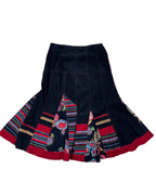 Vintage Femmes Je Vous Aime Bohemian Midi Skirt Medium - Funkify