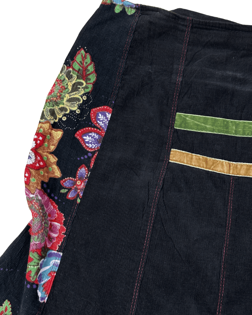 Vintage Femmes Je Vous Aime Bohemian Midi Skirt Medium - Funkify
