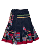 Vintage Femmes Je Vous Aime Bohemian Midi Skirt Medium - Funkify