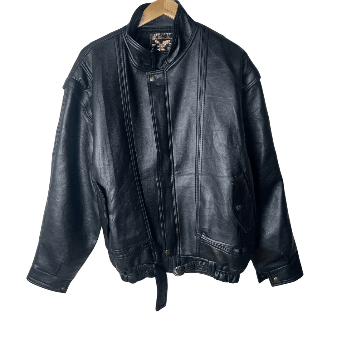 Vintage F.G.A Genuine Leather Jacket 2XL - Funkify