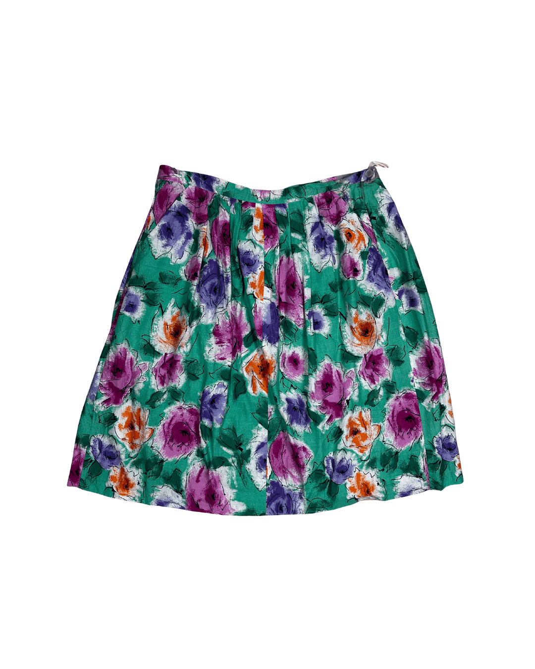 Vintage Floral Skirt with Pockets - Large/XL - Funkify