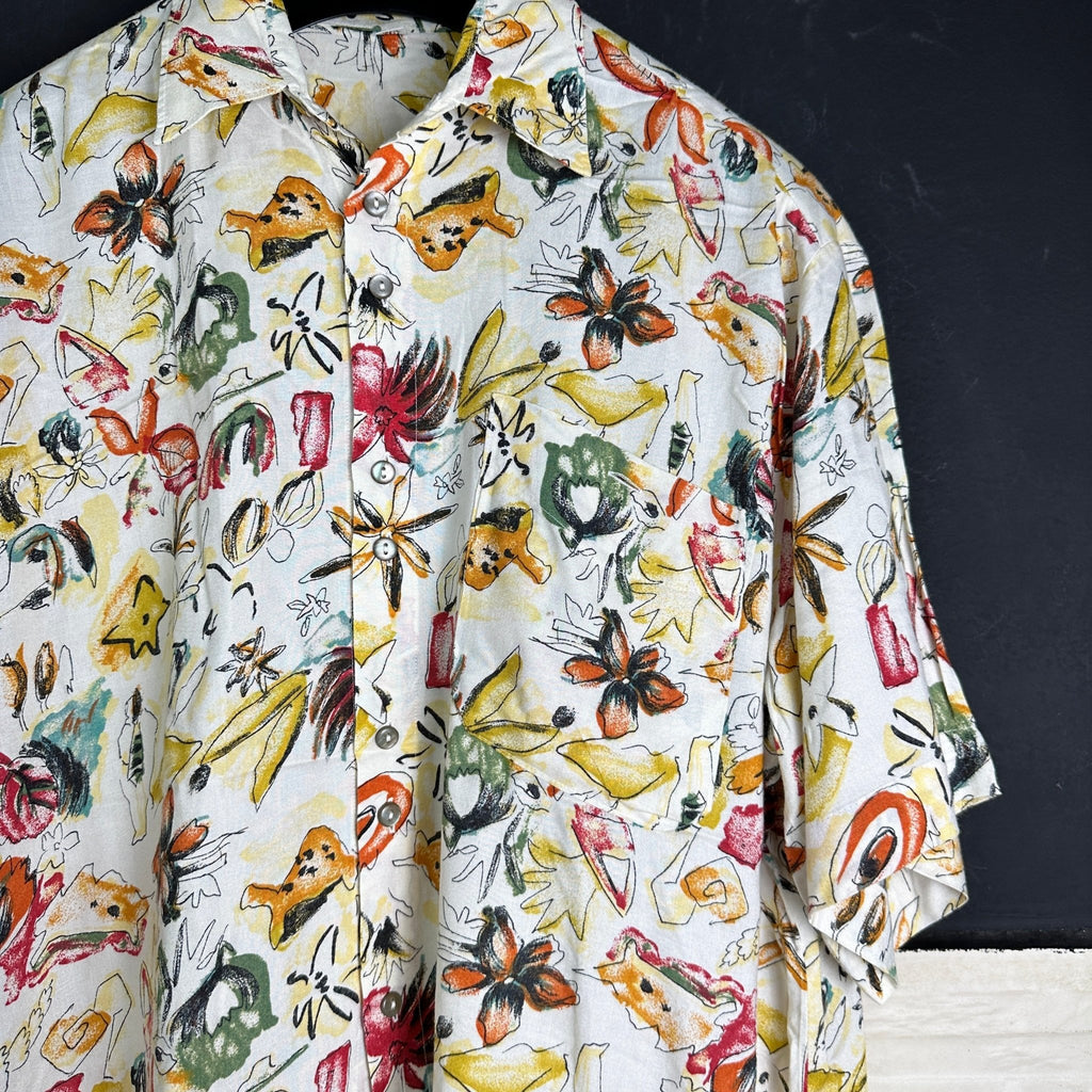 Vintage Flower Pattern Shirt - Funkify