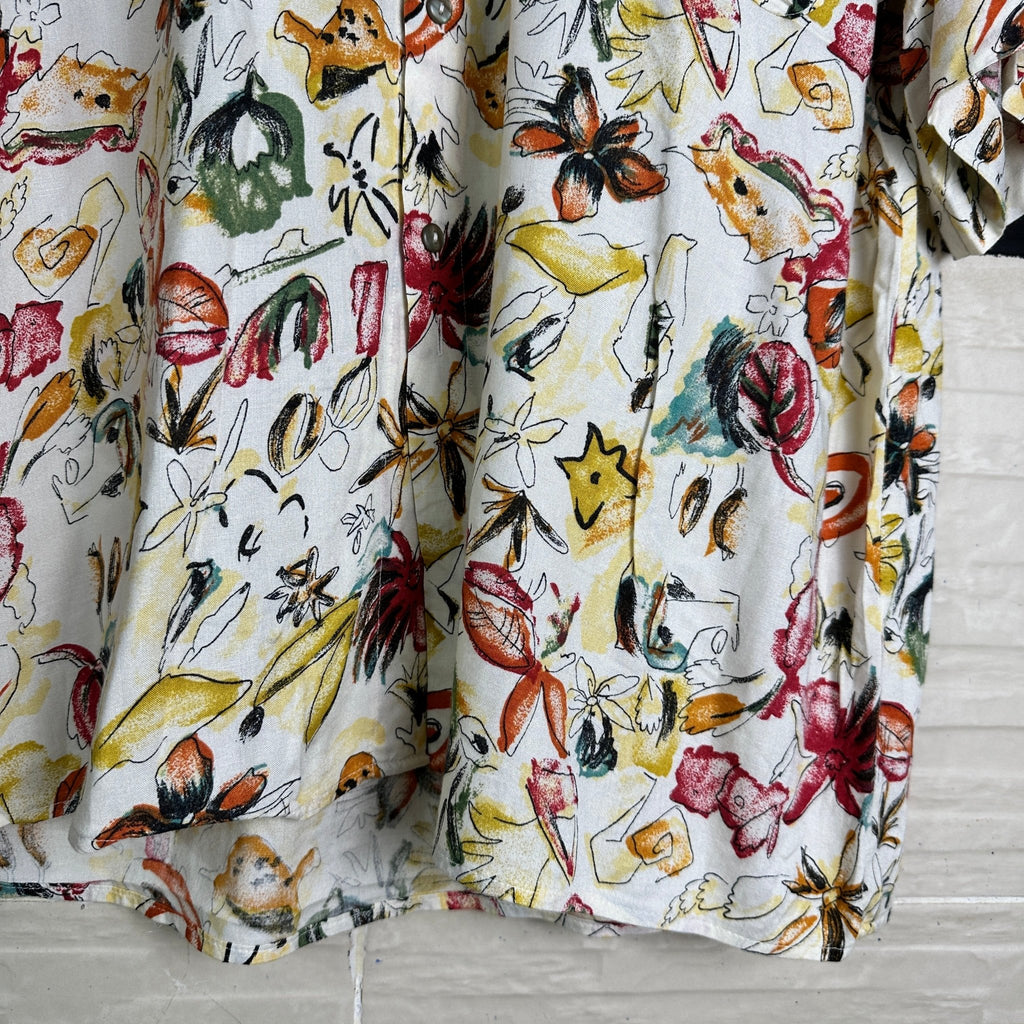 Vintage Flower Pattern Shirt - Funkify