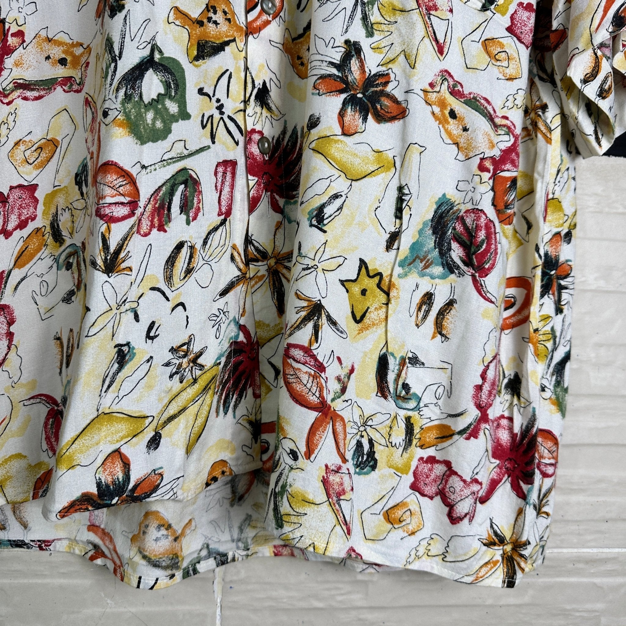 Vintage Flower Pattern Shirt - Funkify