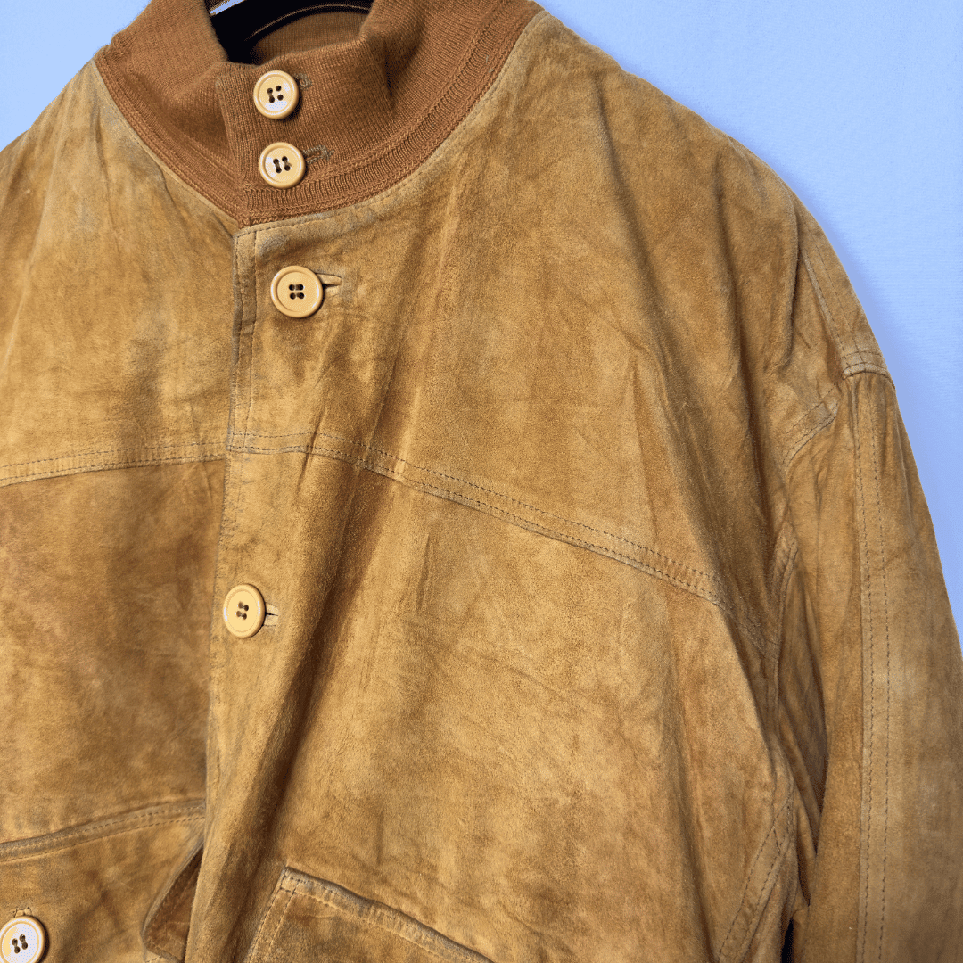 Vintage FREY Genuine Leather Jacket Large - Funkify