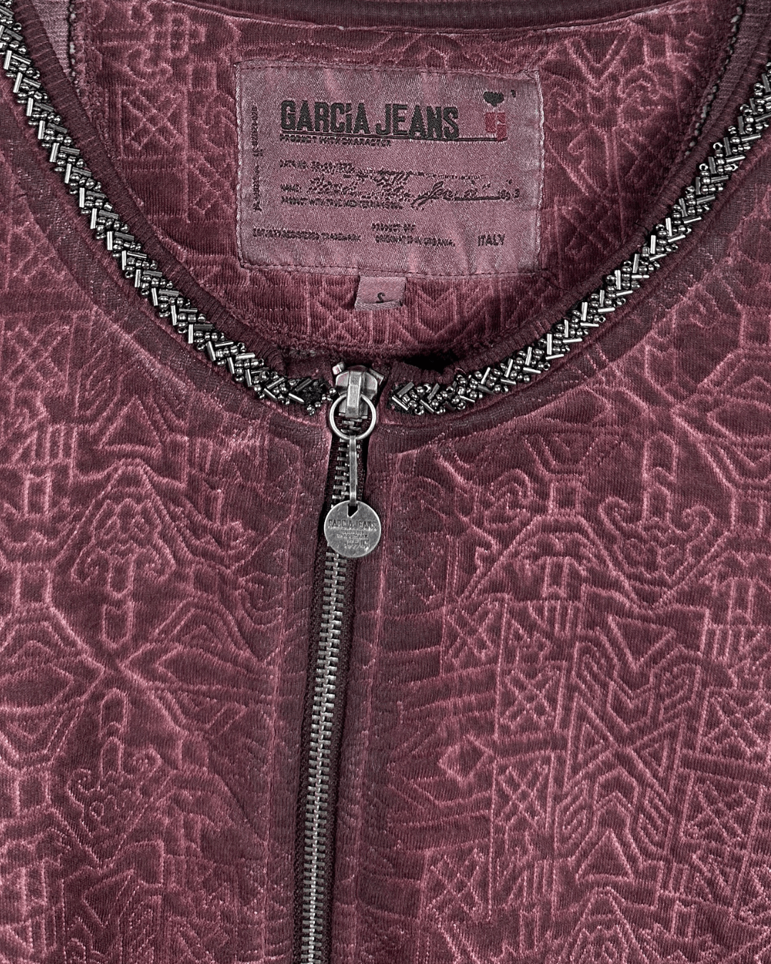 Vintage Garcia Jeans Textured Embellished Women's Jacket Small - Funkify