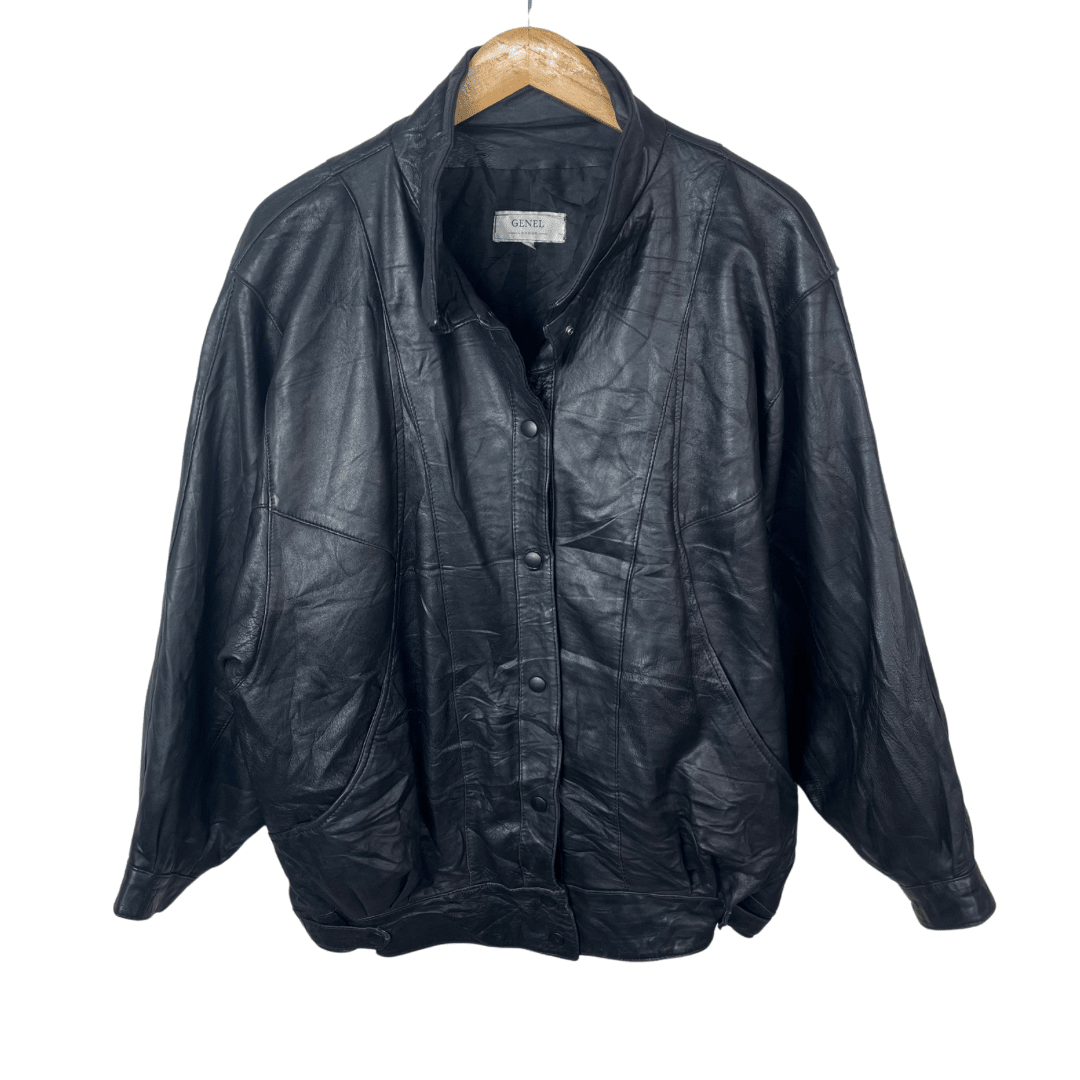 Vintage Genel London Genuine Leather Jacket XL - Funkify