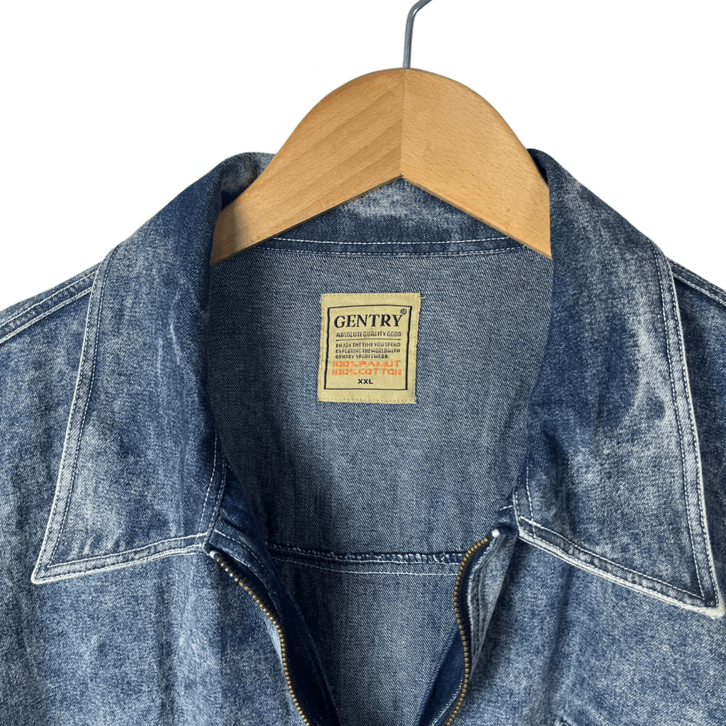 Vintage Gentry Acid Wash Denim Jacket 2XL - Funkify