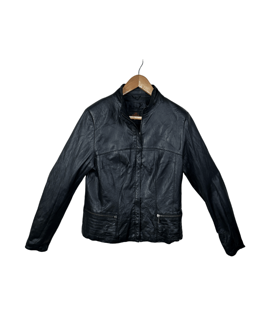 Vintage Genuine Leather Biker Jacket - Small - Funkify
