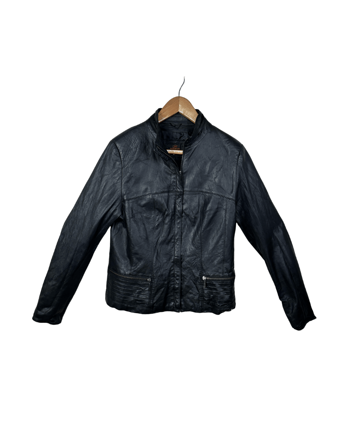 Vintage Genuine Leather Biker Jacket - Small - Funkify