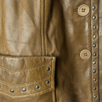 Vintage Genuine Leather Blas Oliver Brown Women's Jacket - Funkify