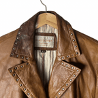 Vintage Genuine Leather Blas Oliver Brown Women's Jacket - Funkify
