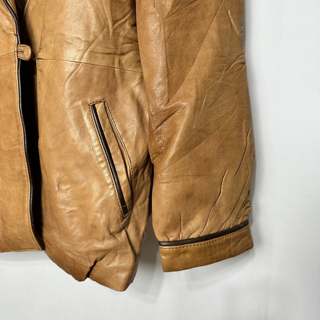 Vintage Genuine Leather Blazer Women's Large - Funkify