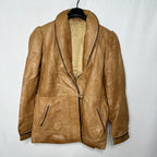 Vintage Genuine Leather Blazer Women's Large - Funkify