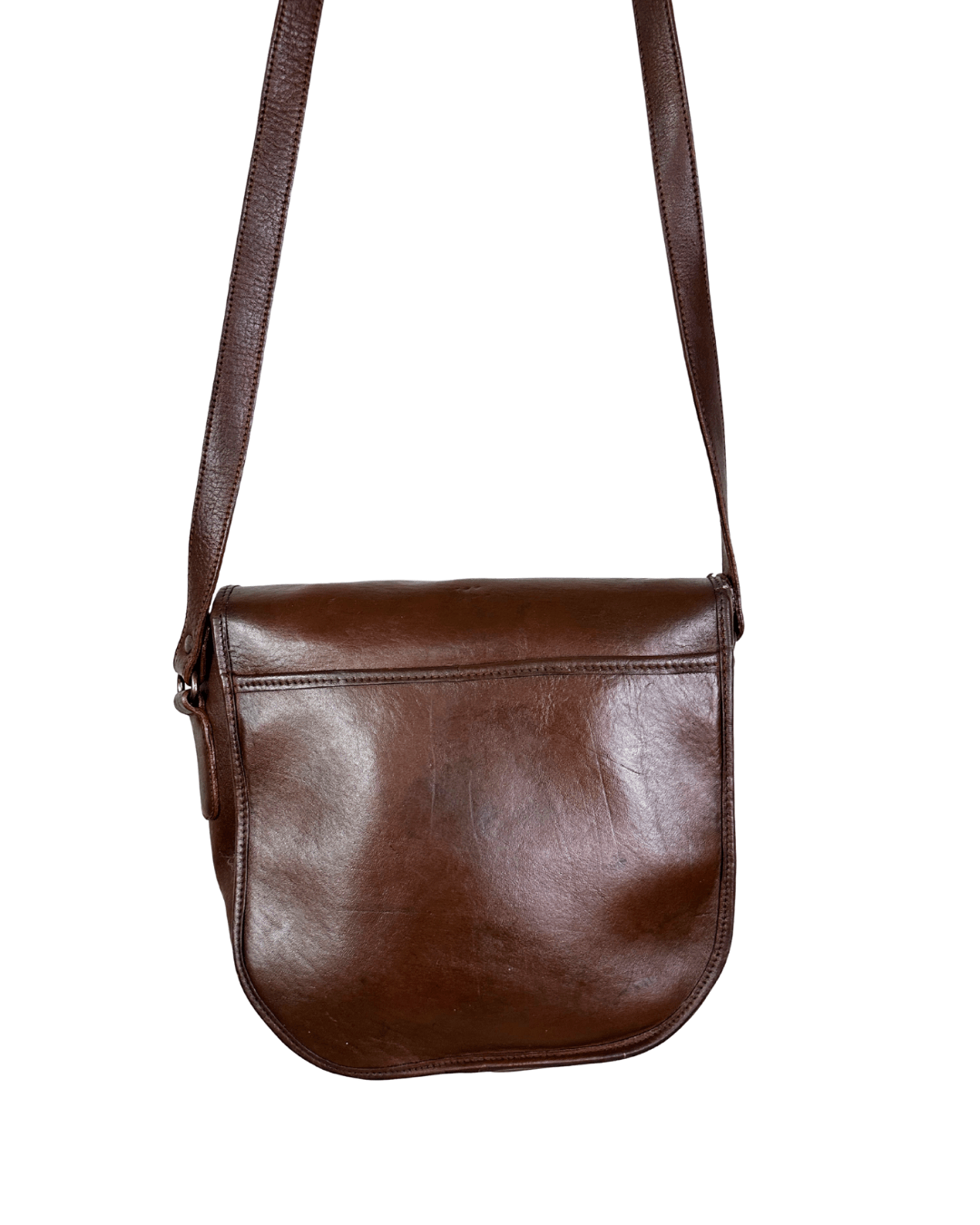 Vintage Genuine Leather Brown Crossbody Bag - Funkify