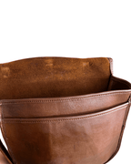 Vintage Genuine Leather Brown Crossbody Bag - Funkify