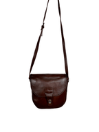 Vintage Genuine Leather Brown Crossbody Bag - Funkify