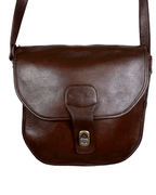 Vintage Genuine Leather Brown Crossbody Bag - Funkify