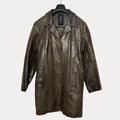 Vintage Genuine Leather Brown Women's Coat Large - Funkify