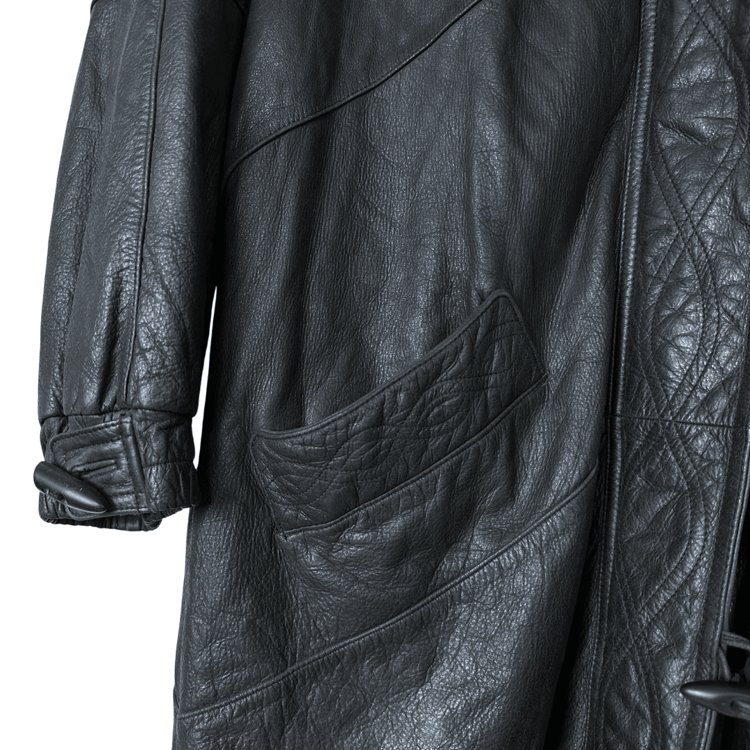 Vintage Genuine Leather Coat Large - Funkify