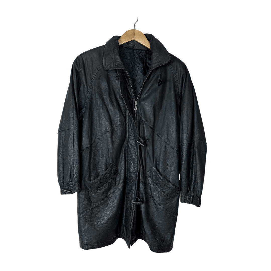 Vintage Genuine Leather Coat Large - Funkify