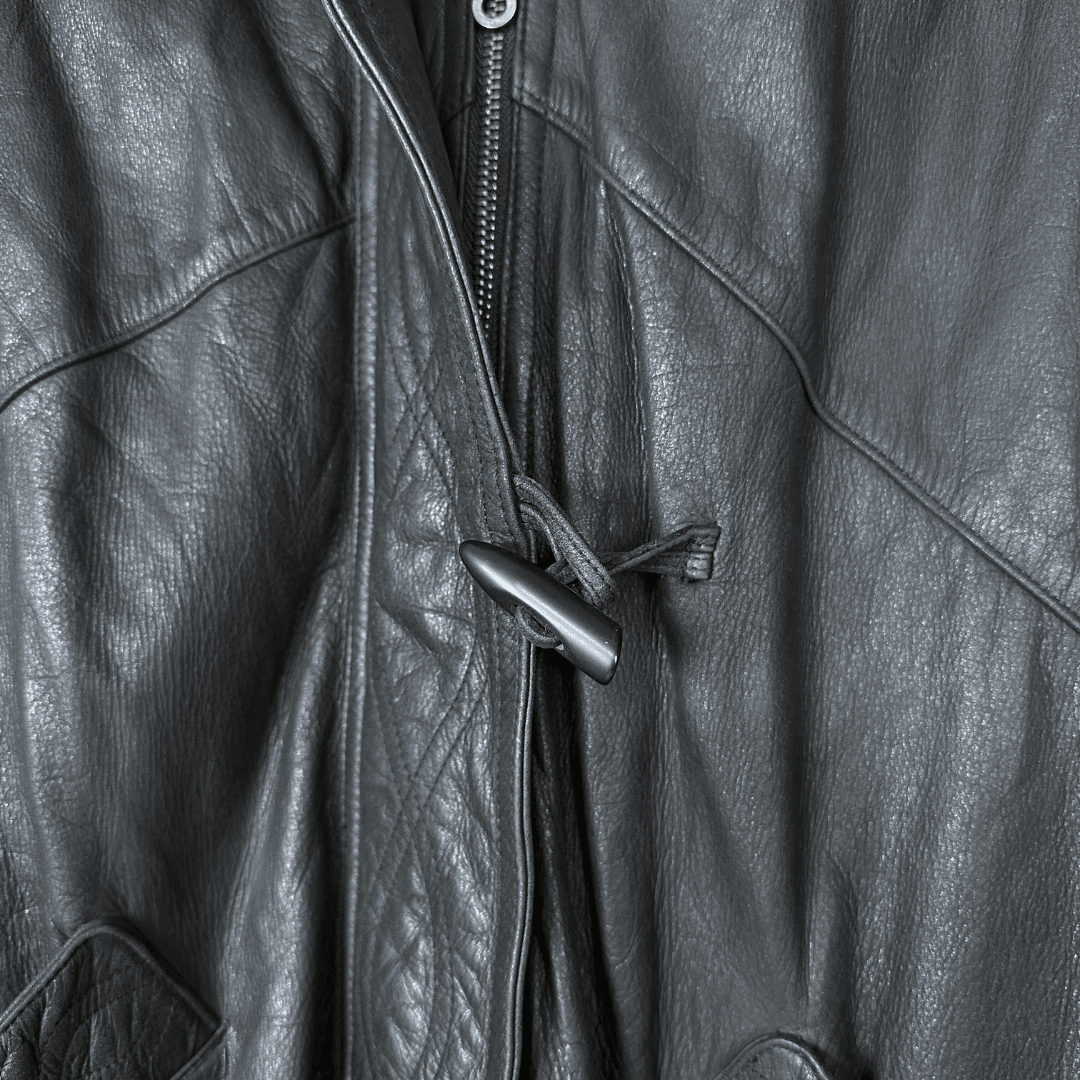 Vintage Genuine Leather Coat Large - Funkify