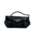 Vintage Genuine Leather Croc - Detail Baguette Bag - Funkify