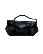 Vintage Genuine Leather Croc - Detail Baguette Bag - Funkify