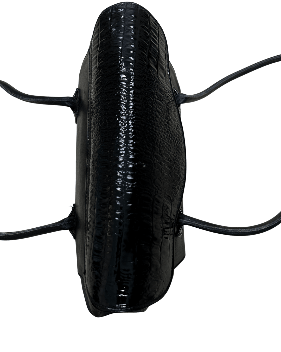 Vintage Genuine Leather Croc - Detail Baguette Bag - Funkify