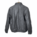 Vintage Genuine Leather Gray Jacket Medium - Funkify
