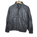 Vintage Genuine Leather Gray Jacket Medium - Funkify