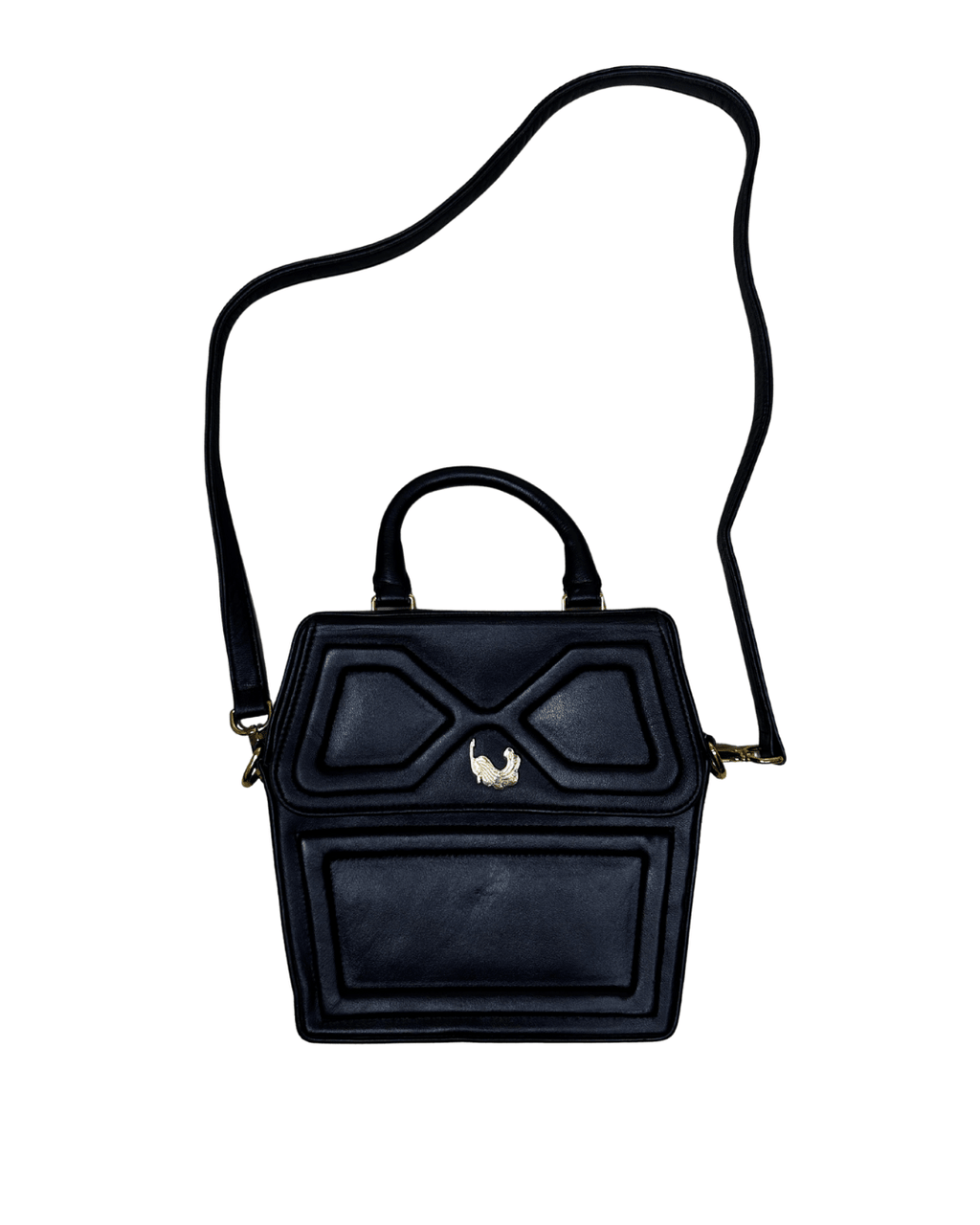 Vintage Genuine Leather Handbag with Removable Crossbody Strap - Funkify