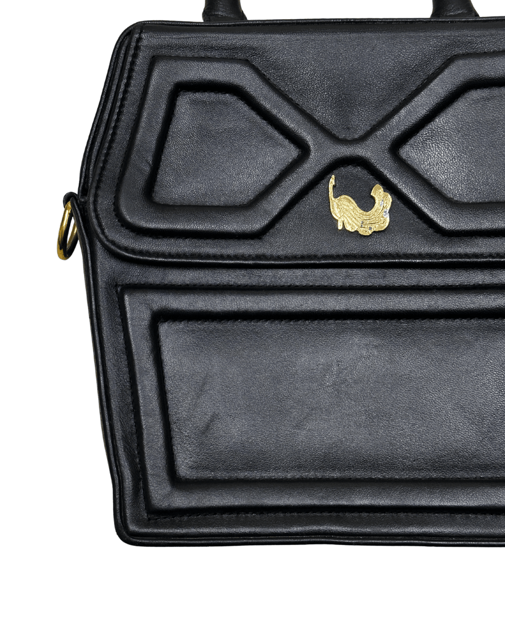 Vintage Genuine Leather Handbag with Removable Crossbody Strap - Funkify