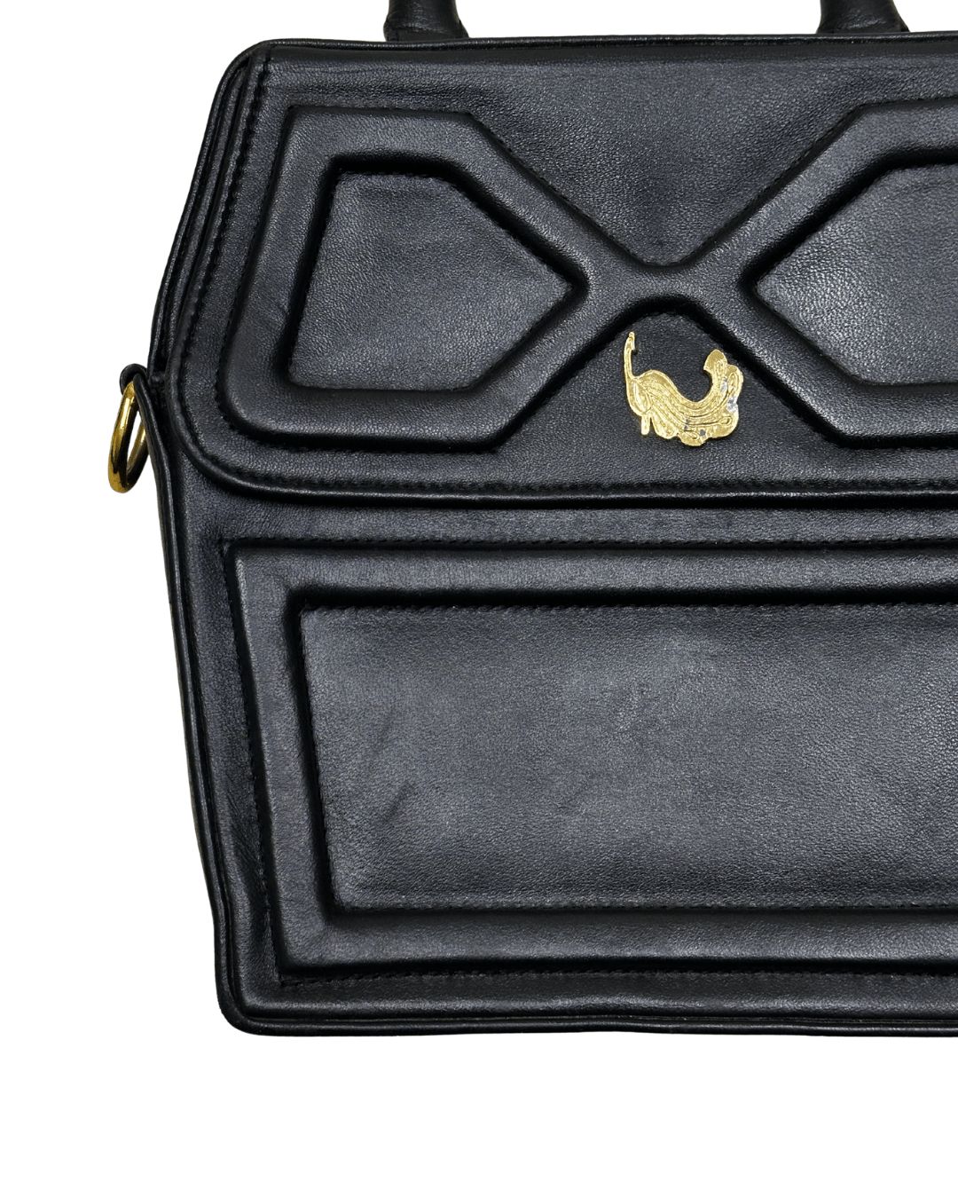 Vintage Genuine Leather Handbag with Removable Crossbody Strap - Funkify