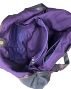 Vintage Genuine Leather Hobo Shoulder Bag with Burgundy Straps - Funkify