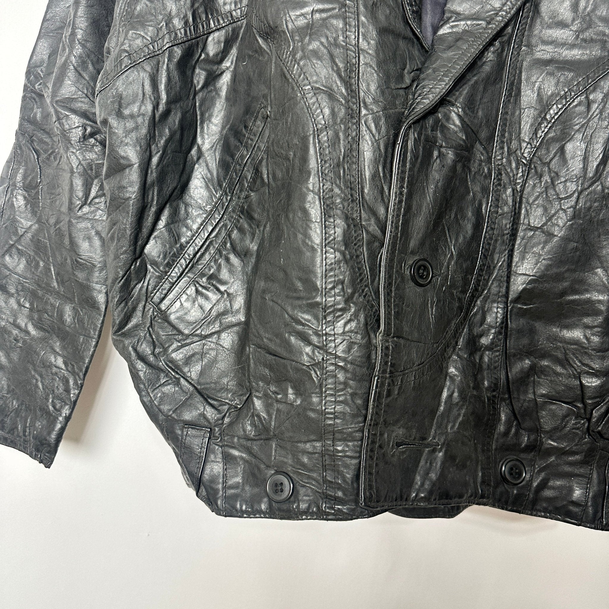 Vintage Genuine Leather Jacket Large - Funkify