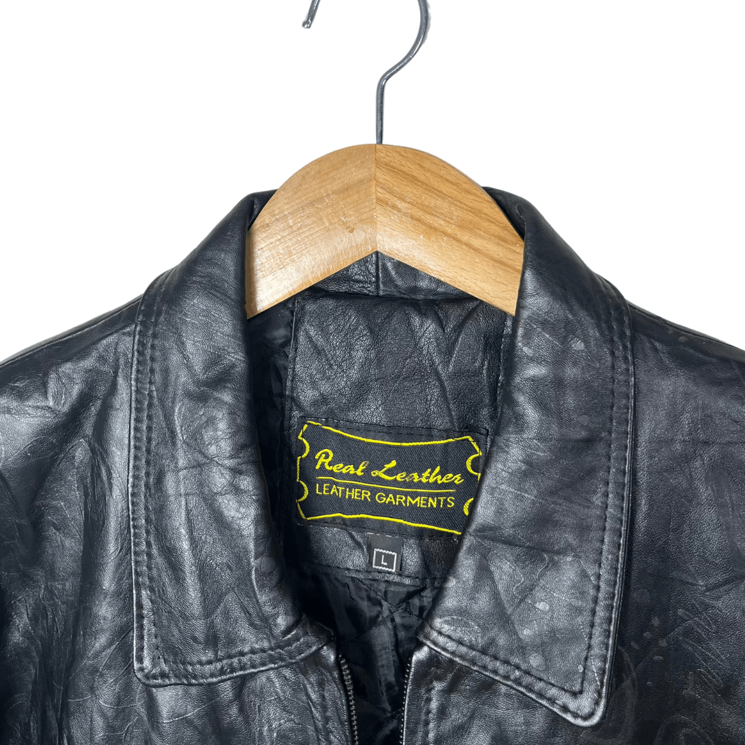 Vintage Genuine Leather Jacket Large - Funkify