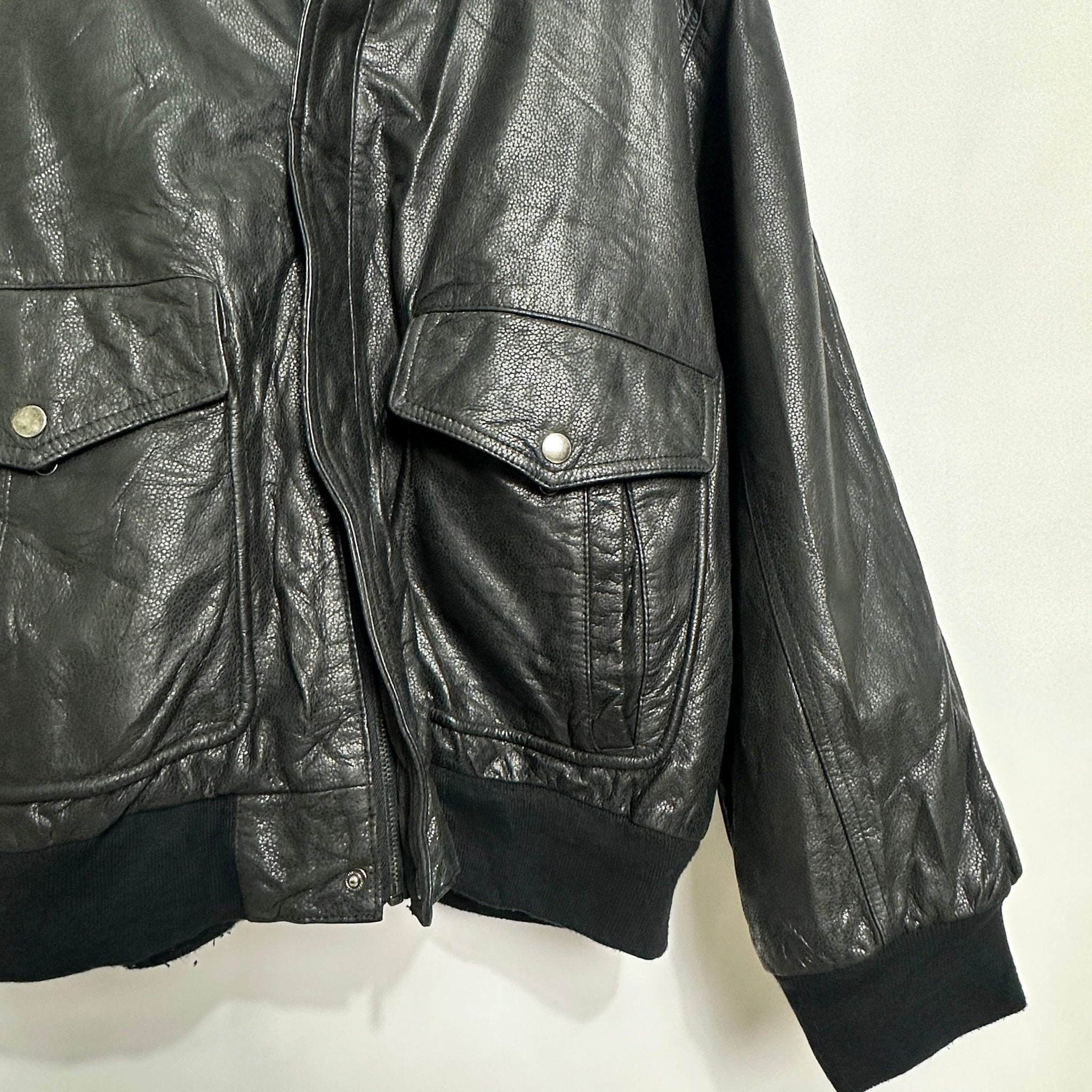 Vintage Genuine Leather Jacket Large - Funkify
