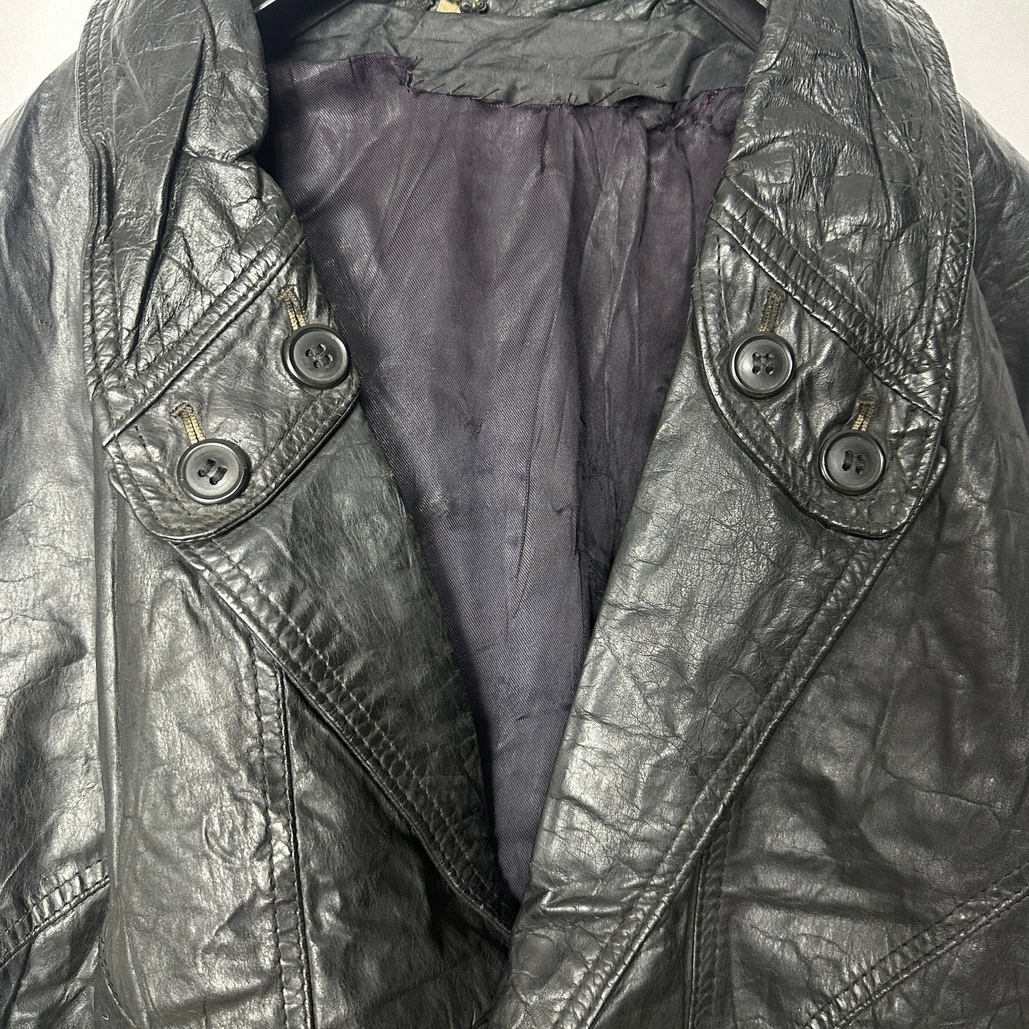 Vintage Genuine Leather Jacket Large - Funkify