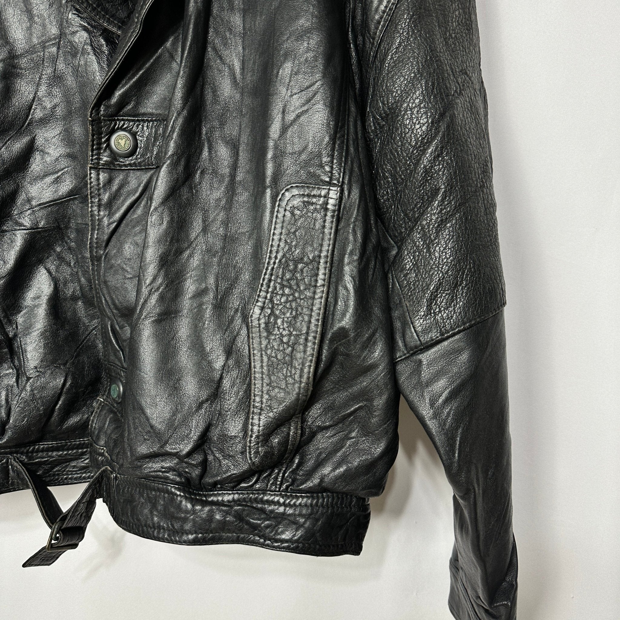 Vintage Genuine Leather Jacket Large - Funkify