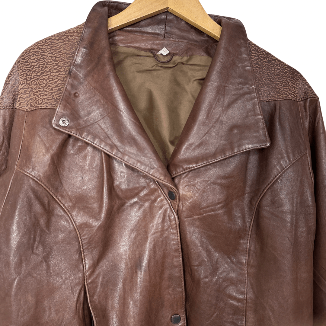 Vintage Genuine Leather Jacket Medium - Funkify