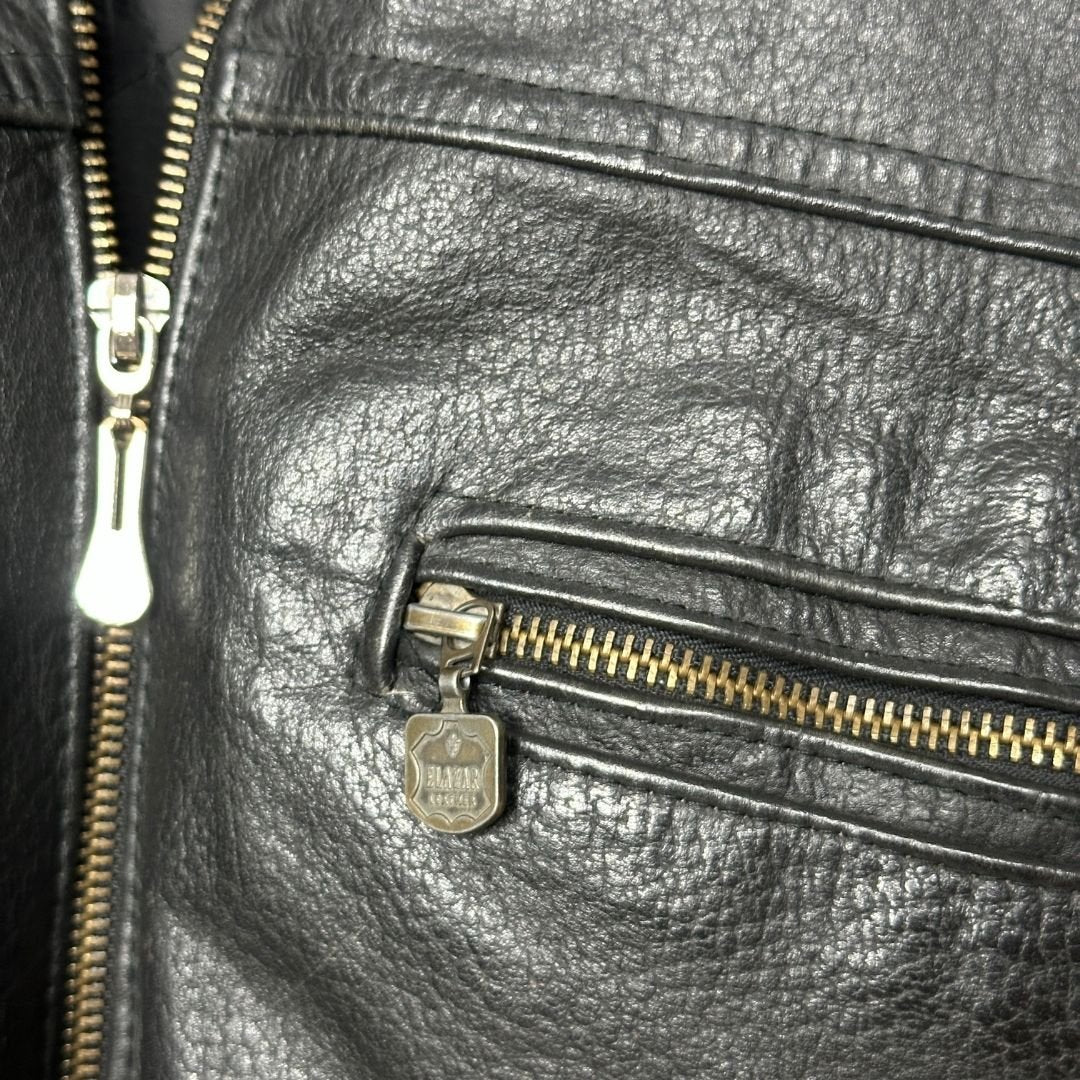 Vintage Genuine Leather Jacket with Removable Lining XL - Funkify
