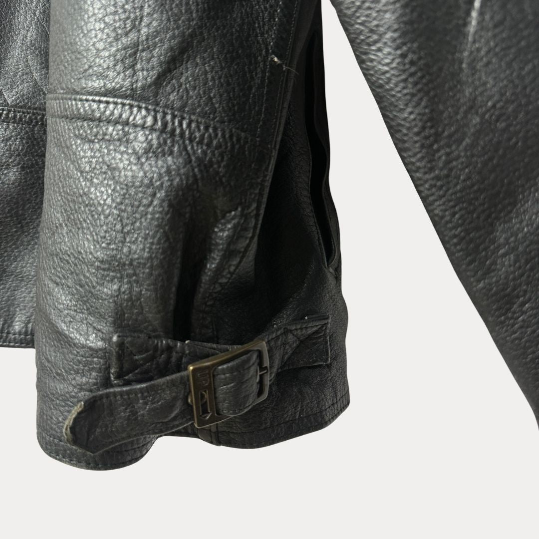 Vintage Genuine Leather Jacket with Removable Lining XL - Funkify