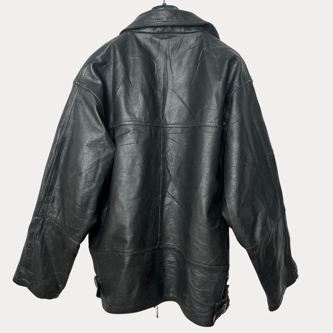 Vintage Genuine Leather Jacket with Removable Lining XL - Funkify
