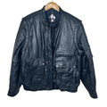 Vintage Genuine Leather Jacket with Removable Sleeves Large - Funkify