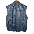 Vintage Genuine Leather Jacket with Removable Sleeves Large - Funkify