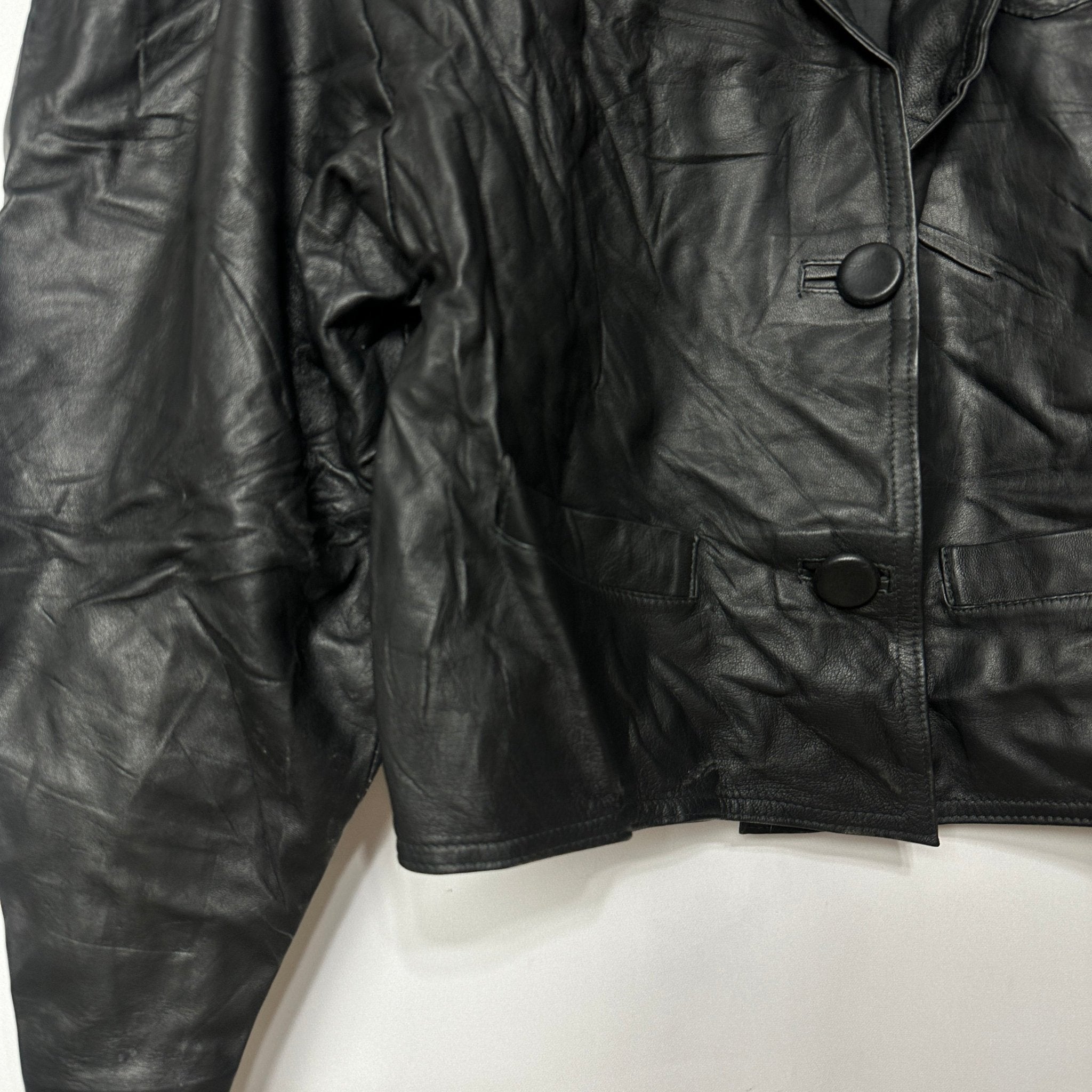 Vintage Genuine Leather Jacket Women's Large - Funkify