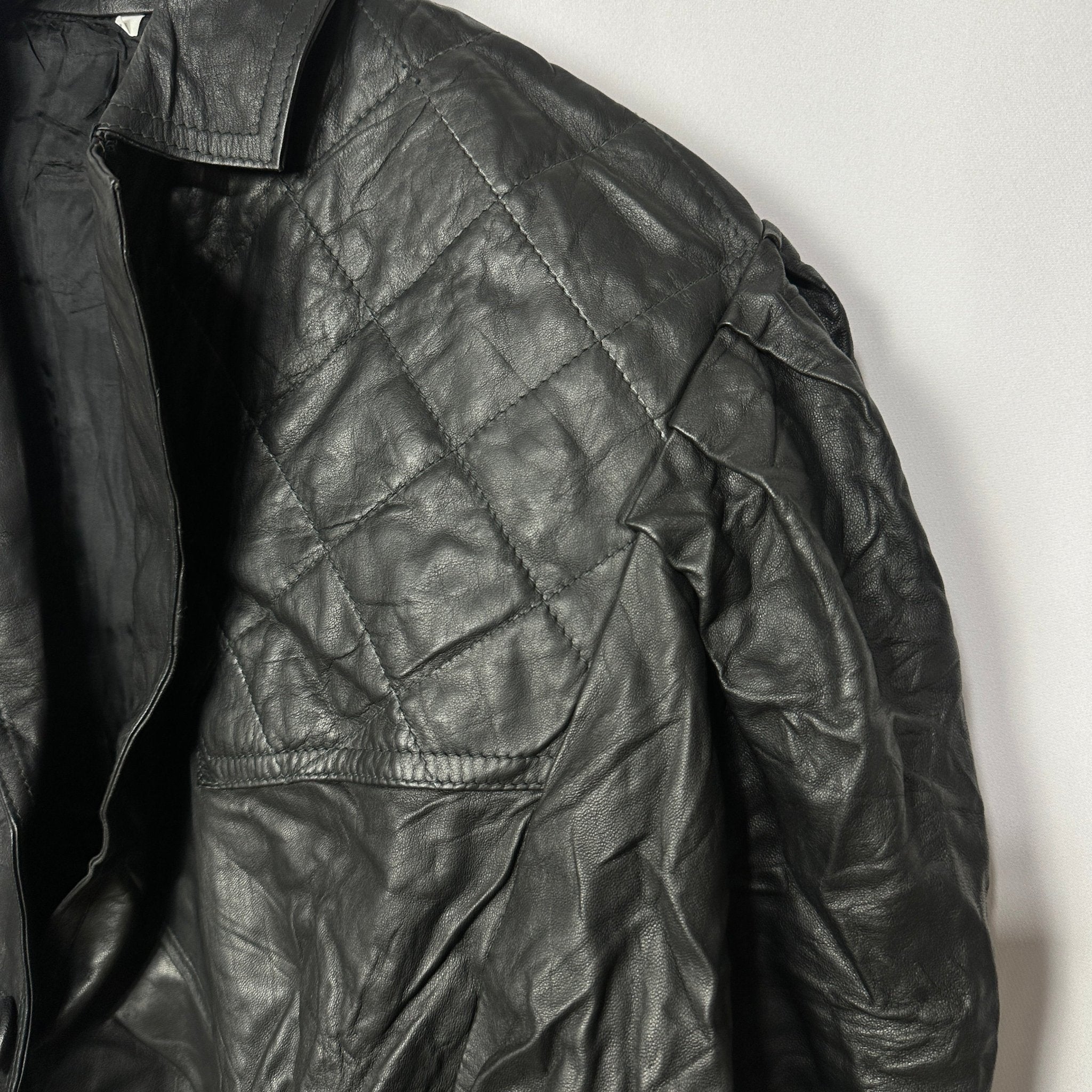 Vintage Genuine Leather Jacket Women's Large - Funkify